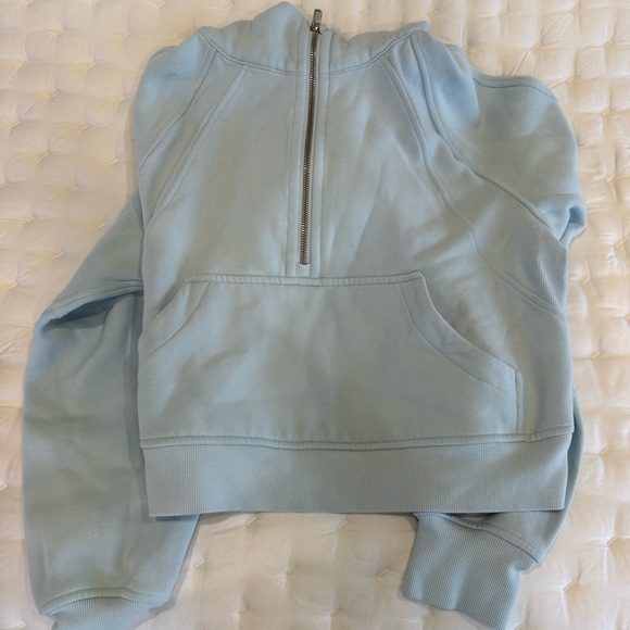 lululemon athletica Light Blue Half-Zip Sweater - Picture 1 of 2